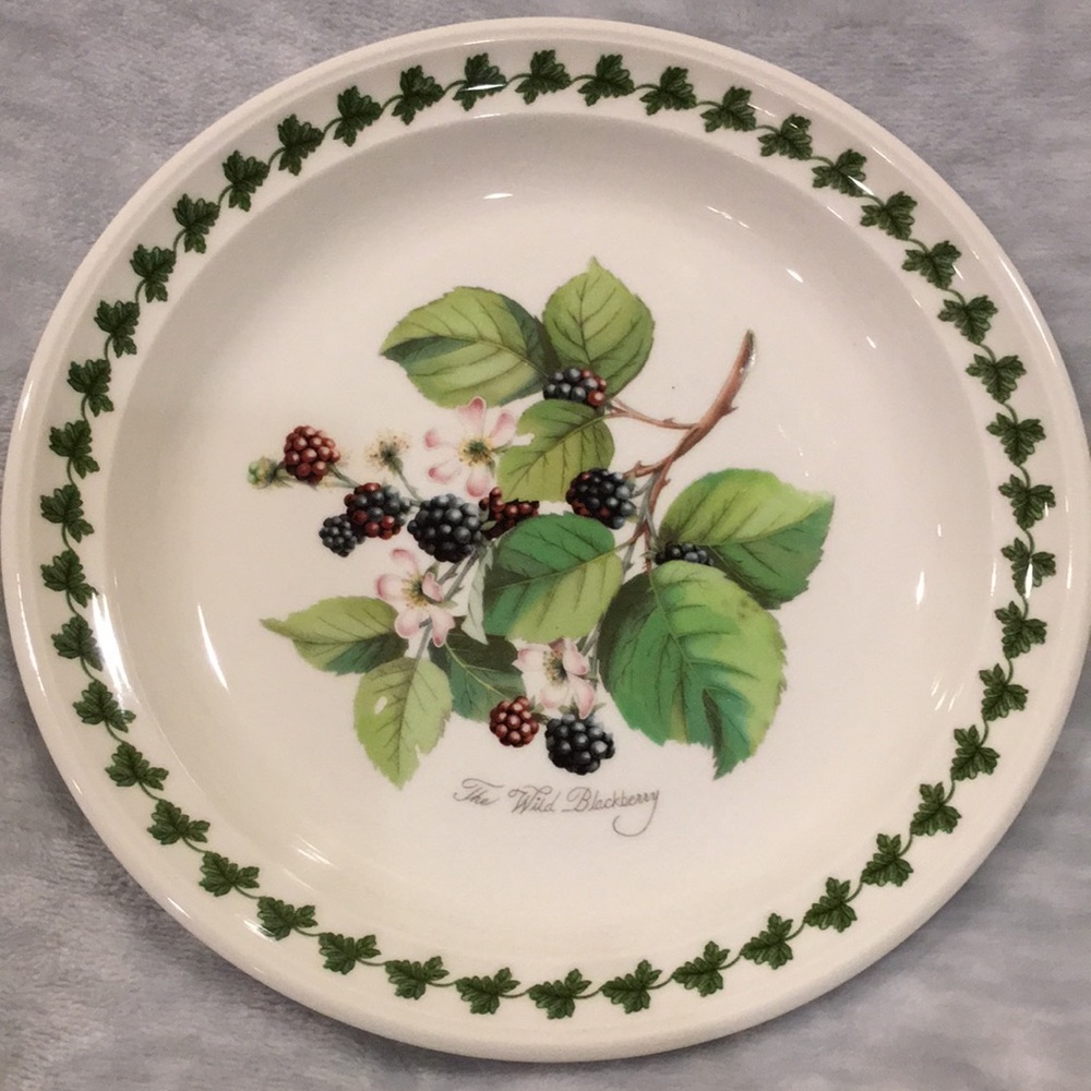 The Wild Blackberry Serve Plate 7.50” Portmerion China NWT Pomona